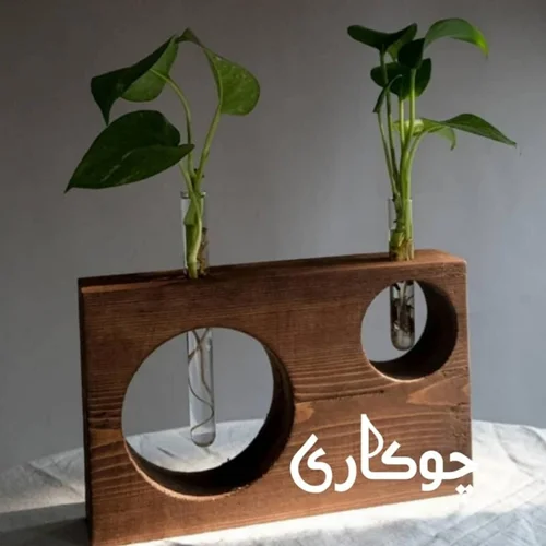 گلدان چوبی فانتزی