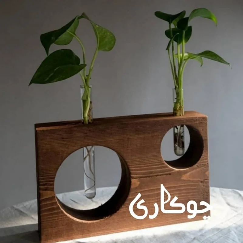 گلدان چوبی فانتزی
