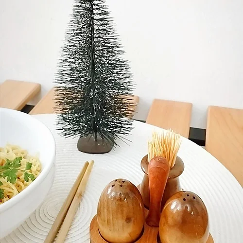 ست نمکدان چوبی گردو