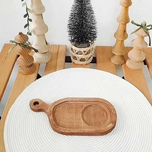 زیر لیوانی دفرمه چوبی