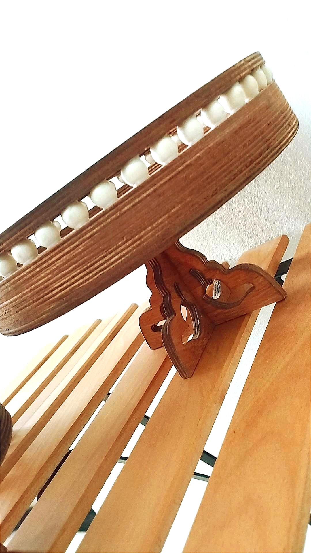 میوه خوری پایه دار چوبی(سایز بزرگ)